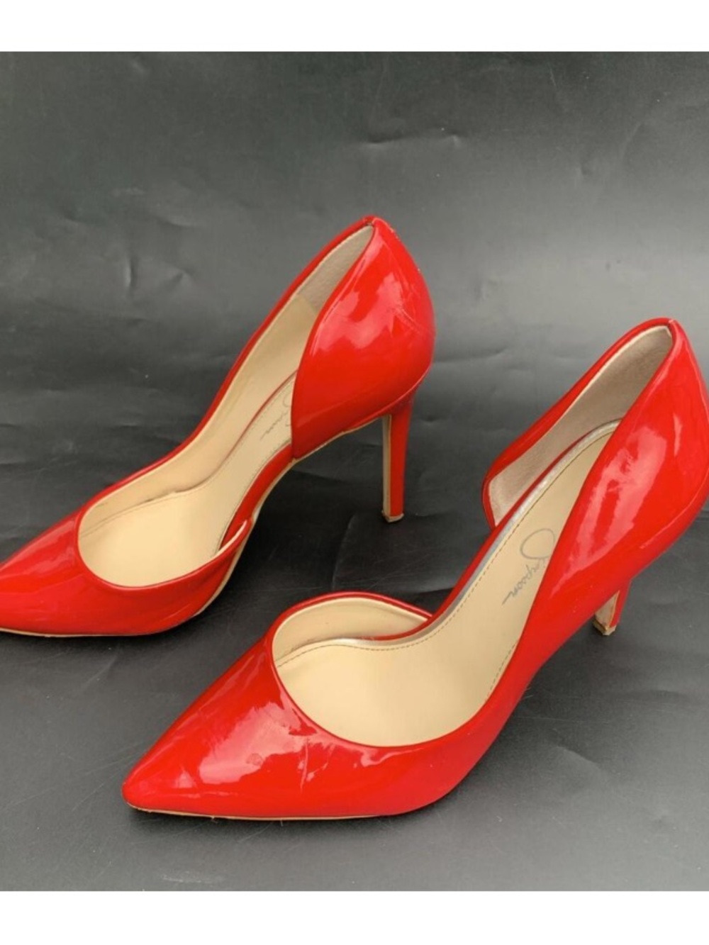 Steve Madden Red Patent Leather D'Orsay Pumps